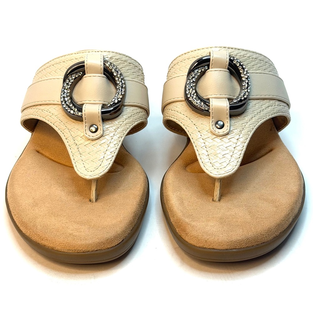 Cliffs‎ by White Mountain Women's Benedict Thong Comfort Sandal Taupe 6M NWT/BOX